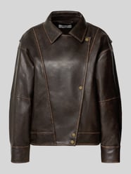 Regular Fit Jacke in Leder-Optik mit Umlegekragen von Liu Jo White - 34