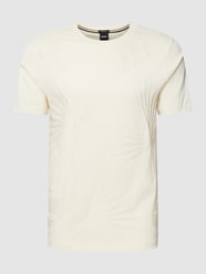 T-Shirt mit floralem Jacquard-Muster Modell 'Tiburt' von BOSS Beige - 15