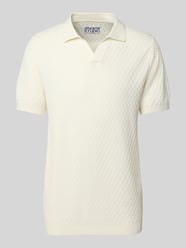 Regular Fit Poloshirt mit Strukturmuster von JAKE*S STUDIO MEN - 32