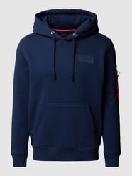 Hoodie mit Label-Patch von Alpha Industries Blau - 44