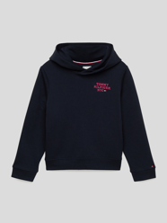 Hoodie met merkstitchings van Tommy Hilfiger Teens Blauw / turquoise - 38