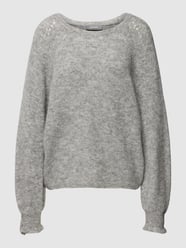 Gebreide pullover met ronde hals, model 'Talli' van MOS MOSH Grijs / zwart - 25