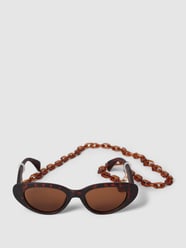 Sonnenbrille mit Animal-Print Modell 'Puerto Rico' von URBAN CLASSICS Braun - 19