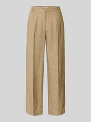 Straight Fit Leinenhose mit elastischem Bund von Brax Beige - 12