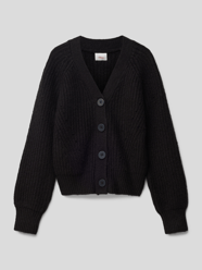 Strickjacke mit V-Ausschnitt von s.Oliver RED LABEL Grau / Schwarz - 6