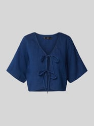 Cropped Hemdbluse mit Schnürverschluss von Mango - 34