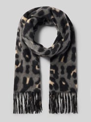 Schal mit Fransen und Animal-Print von Kurt Beines - 8