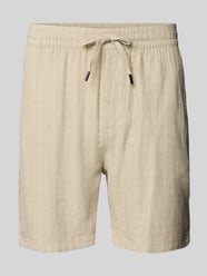 Szorty o kroju regular fit z mieszanki wiskozy i lnu model 'TEL LATHAM' od ONLY & SONS - 5