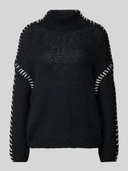 Gebreide pullover met ribboorden, model 'CHOCA' van Vila - 6