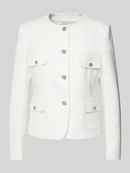 Blazer mit aufgesetzten Pattentaschen Modell 'YANA' von Max Mara Studio Weiß - 11