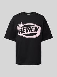 T-shirt o kroju oversized z nadrukiem z logo od REVIEW - 9
