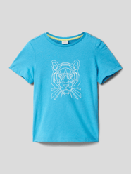 T-Shirt mit Motiv-Print von s.Oliver RED LABEL Blau / Türkis - 37