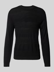 Wollpullover mit Strukturmuster Modell 'TRAY' von SELECTED HOMME Schwarz - 7