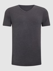 T-Shirt mit V-Ausschnitt  von Palmers Grau - 2
