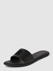 Slides mit Label-Detail Modell 'POP MULE' von Tommy Hilfiger Grau / Schwarz - 1