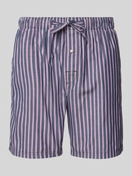 Pyjama-Shorts mit Tunnelzug von Christian Berg Men Blau - 6