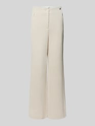 Wide leg pantalon met labelapplicatie van Marc Cain - 15