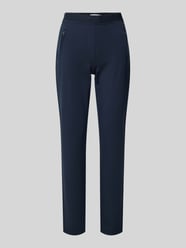 Slim Fit Stoffhose mit Reißverschlusstaschen von Christian Berg Woman Blau - 34