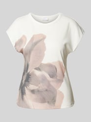 T-Shirt mit Rundhalsausschnitt von Jake*s Collection Beige - 46