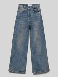 Wide Leg Jeans mit Label-Patch von Blue Effect Blau - 13