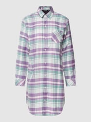 Nachthemd met labelstitching van Lauren Ralph Lauren Paars - 24