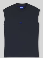 Top typu tank o kroju relaxed fit z czystej bawełny model 'NAVERTZ' od HUGO Blue - 2