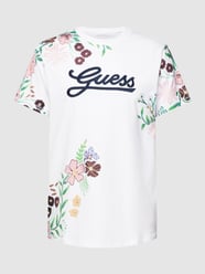 T-Shirt mit floralem Print Modell 'FLOWER' von Guess Weiß - 37