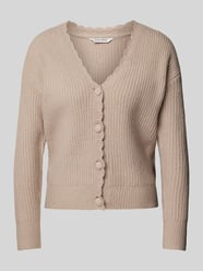 Cardigan mit Knopfleiste von ZABAIONE Beige - 12