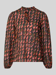 Regular fit blouse in all-over look met druppelvormige hals van Marc Cain - 45