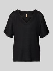 Gebreid shirt met V-hals model 'Delia' van Soyaconcept - 35