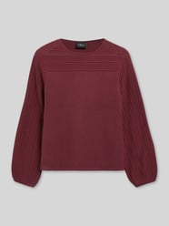 Pullover mit strukturierten Ballonärmeln aus Viskosemix von s.Oliver BLACK LABEL Bordeaux - 41