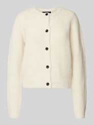 Regular Fit Strickjacke mit Wollanteil und Knopfleiste Modell 'NOVAH' von Vero Moda Beige - 32