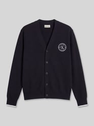 Relaxed Fit Strickjacke aus reiner Baumwolle mit Logo-Stitching von Calvin Klein Jeans - 6