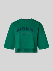 T-shirt o krótkim kroju z nadrukiem z logo od Calvin Klein Jeans - 3