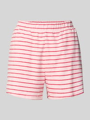 Szorty o kroju regular fit z mieszanki bawełny model 'KAY' od PIECES Fuksjowy - 43