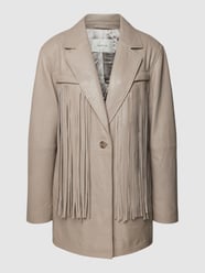 Lederjacke mit Ausfransungen Modell 'AVIVA' von Gestuz Beige - 7