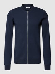Sweatjacke mit Strukturmuster von Lindbergh Blau - 23