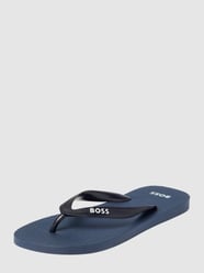 Teenslippers met labelopschrift, model 'Pacific' van BOSS Blauw / turquoise - 42