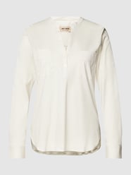Blouse met V-hals, model 'Jovie' van MOS MOSH Wit - 37