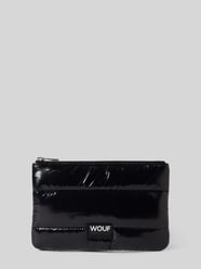 Kosmetiktasche mit Steppnähten Modell 'Black Glossy' von WOUF Schwarz - 48