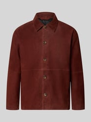 kurtka skórzana o kroju regular fit z naturalnej koziej skóry model 'RORY' od Selected Homme - 17