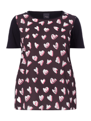 PLUS SIZE - shirt met hartjesmotief van Persona by Marina Rinaldi Grijs / zwart - 6
