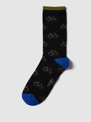Socken mit Motiv-Details Modell 'evan bamboo bike' von Thought Schwarz - 26
