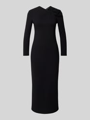 Midikleid mit asymmetrischem Ausschnitt und Raffungen von Emporio Armani - 28