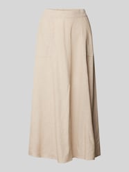 Linnen rok met steekzakken, model 'Lava' van FREE/QUENT Beige - 7