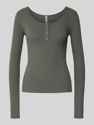 Slim fit shirt met lange mouwen van katoenmix, model 'KITTE' van Pieces - 26