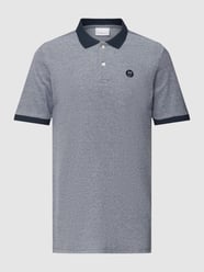 Poloshirt aus reiner Bio-Baumwolle mit Label-Detail von Knowledge Cotton Apparel Blau - 11