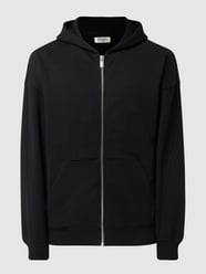 Sweatjacke mit Kapuze Modell 'Rhombus'  von PEQUS Schwarz - 33