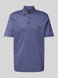 Slim Fit Poloshirt mit Label-Patch Modell 'Parris' von BOSS Blau - 5