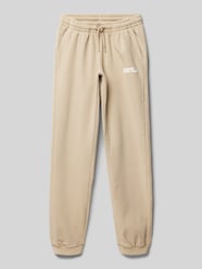 Regular Fit Sweatpants mit Label-Print Modell 'VERMONT' von Jack & Jones Beige - 2